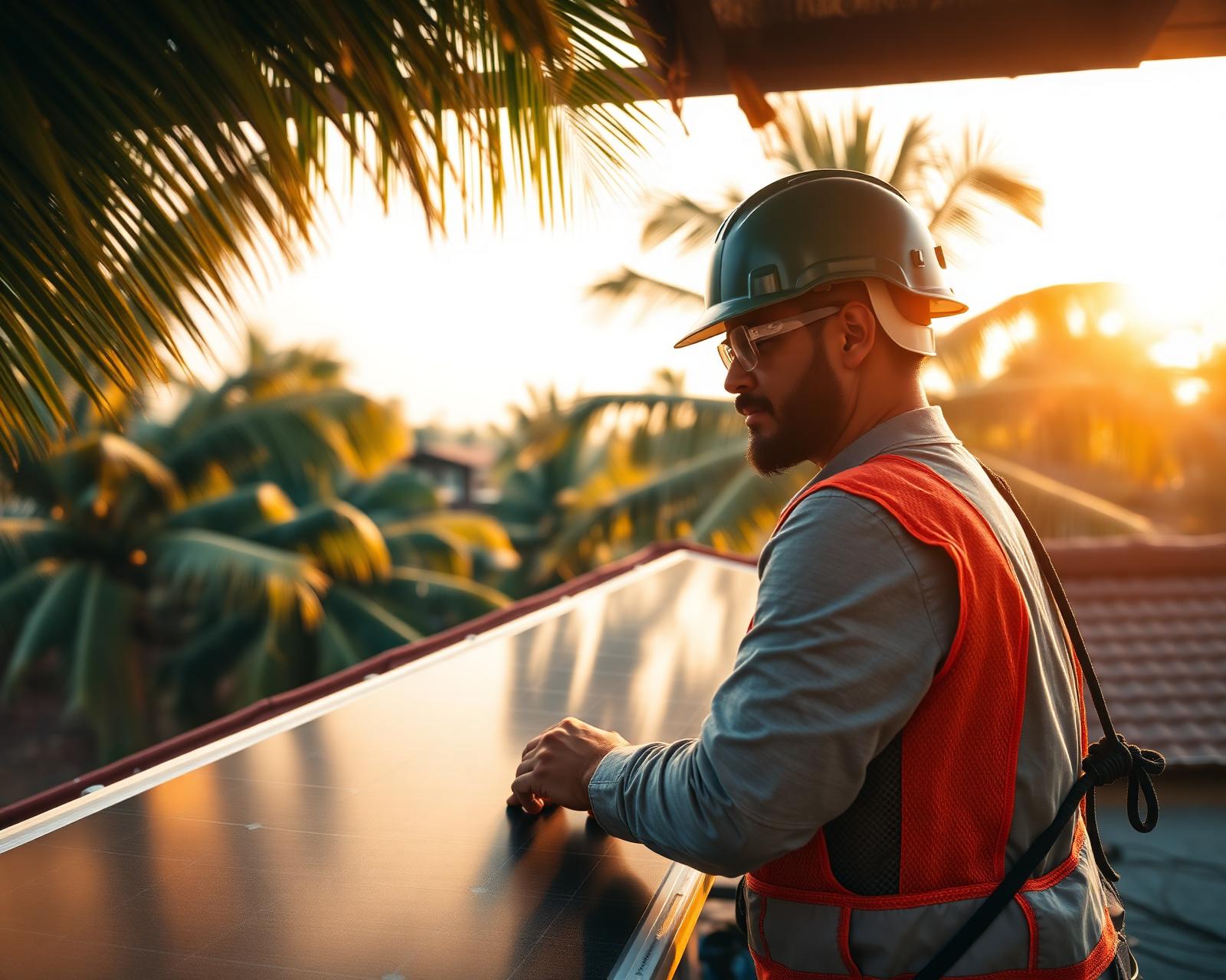 Rooftop solar panels in Kerala